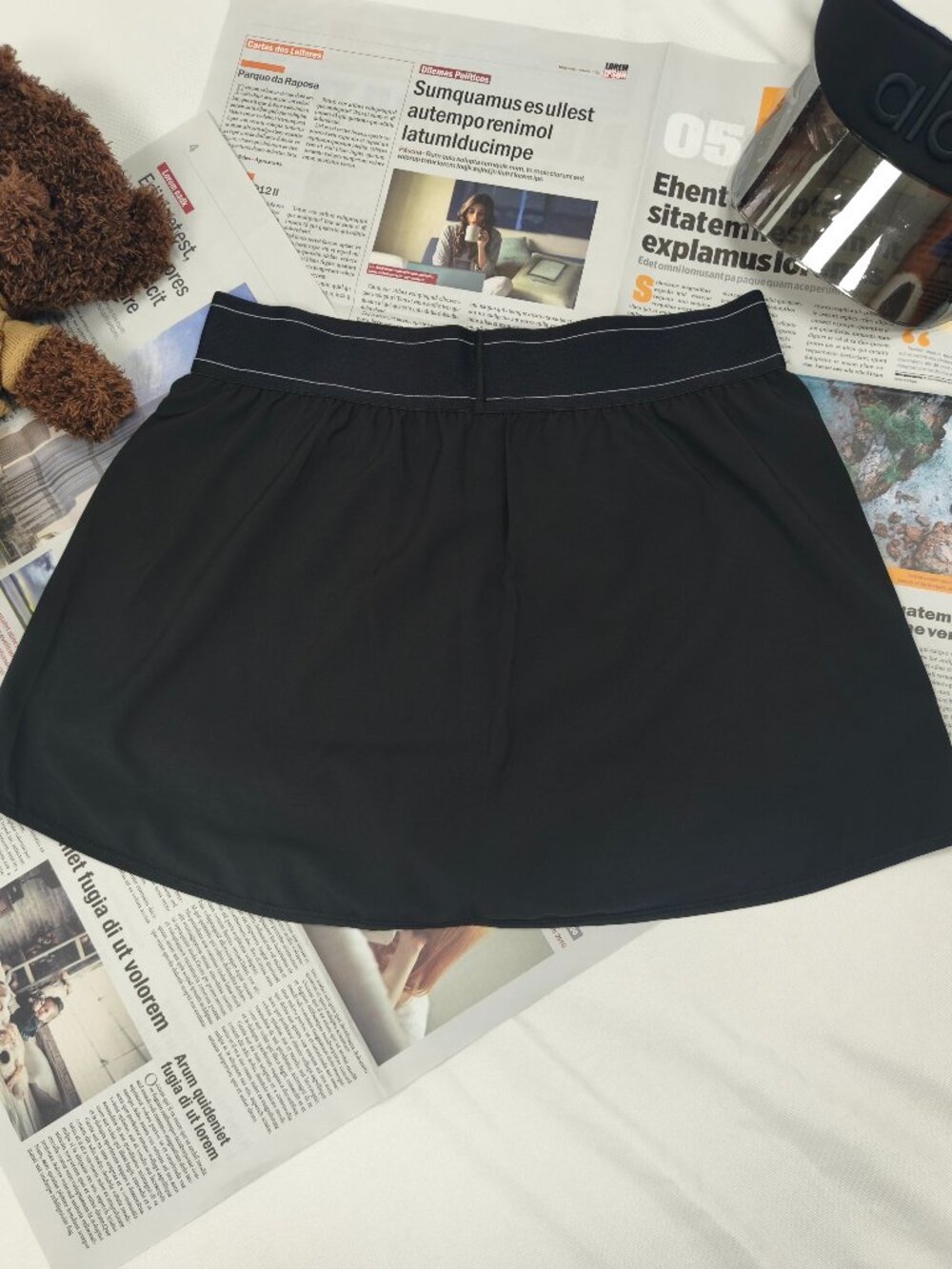 ALO Yoga Women's Match Point Tennis Skirt Black⚾Versatile items | Athleisure😍 - Picture 3 of 7